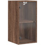 Furnova Stenska omarica s steklenimi vrati rjavi hrast 35x37x68,5 cm, (21949954) | Shoptok.si