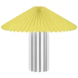 Žuta /u srebrnoj boji stolna lampa s mogućnosti zatamnjivanja s tekstilnim sjenilom (visina 36 cm) Taite –