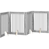  Vrata za pse s postoljem 4 pcs Siva sonoma 80 x 100 cm | Eponuda.ba