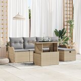 vidaXL 6-dijelni vrtni kauč set s jastučićima bež poli ratan | shoptok.hr