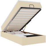 vidaXL Otomanski posteljni okvir z vzmetnico krem 90x190 cm blago, (21608999) | Shoptok.si