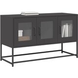 Maison Chic TV omarica - TV enota - Televizijska omarica črna 100,5x39x60,5 cm Hladno valjano jeklo, (21699243) | Shoptok.si