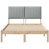  Okvir za krevet s uzglavljem Smeđa 120 x 190 cm tkanina | shoptok.hr