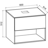 MID.YOU Kombiniran Umivalnik Lendas, Siva, Hrast | Shoptok.si