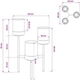  Stalak za cvijeće Bijela 54 x 49 x 81 cm PP i čelik | shoptok.hr