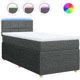 Maison Chic Box spring postelja - Vzmetna postelja z vzmetnico temno siva 90x190 cm blago SL3886, (21902487) | Shoptok.si