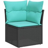  Vrtni set od 8 dijelova s jastucima, crni poliratan | shoptok.hr
