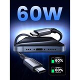 Ugreen US567 USB-C v USB-C kabel 60W 3A 2m siv | Shoptok.si