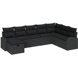  Sjedeća garnitura za vrt 8 kom. Crna poliratan 289 x 179 x 85 cm | Shoptok.si