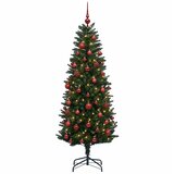  Umjetno božićno drvce s kuglicama 150 cm 150 LED lampica Slike