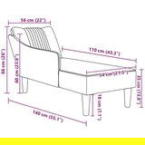 vidaXL Počivaljka od baršun s rukonaslonom tamnozelena | shoptok.hr