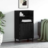 vidaXL Highboard s policom s pohranom s vratima Crna 60 x 36 x 110 cm Konstruirano drvo Cijene