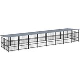 Vanjski kavez za pse s krovom čelični 15 02 m² | shoptok.hr