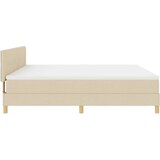  Krevet s uzglavljem s madracem Krem 200x200 cm Tkanina | shoptok.hr