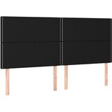 Maison Chic Posteljno vzglavje - Vzglavna omarica 4 kosa črn 90x5x78/88 cm blago, (22077115) Cene