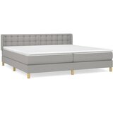 Maison Chic Box spring postelja - Vzmetna postelja z vzmetnico svetlo siva 200x200 cm blago SL7665, (21901175) | Shoptok.si