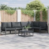 vidaXL Vrtna sedežna garnitura 5 pcs Antracitna Jeklo | Shoptok.si