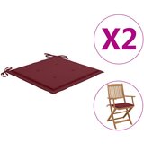 vidaXL jastuci za vrtne stolice 2 kom boja vina 40x40x3 cm od tkanine cijene