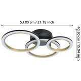 Eglo 901224 - led prigušiva stropna svetiljka calliera LED/20W/230V crna/zlatna | Eponuda.com
