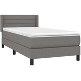  Krevet s oprugama i madracem tamnosivi 90x200 cm od tkanine | shoptok.hr