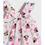 Sinsay Pamučna haljina na tregere s volanima Minnie Mouse | shoptok.hr