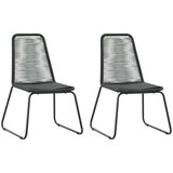 PVC 3-dijelni vrtni blagovaonski set od ratana crni | shoptok.hr