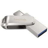 Sandisk USB C & USB DISK 32GB Ultra Dual LUXE, 3.1, srebrn, kovinski, branje do 150MB/s (SDDDC4-032G-G46) | Shoptok.si