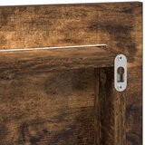  Ormar s ogledalom za kupaonicu s LED svjetlom dimljenog hrasta 80x37 cm | shoptok.hr