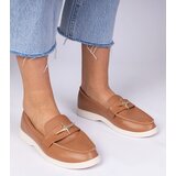 Gemre Brown women's loafers with a gold ornament Senna | Shoptok.si