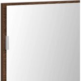  Ogledalo Zidne Smeđi hrast 80 x 37 cm Staklo i inženjerski drvo | shoptok.hr
