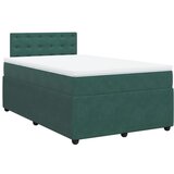 Maison Chic Box spring postelja - Vzmetna postelja z vzmetnico temno zelen 120x190 cm žamet SL18181, (21894694) | Shoptok.si