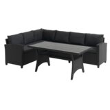 Olimp Sport Lounge garnitura Ulenest 6 osoba sa prostorom za odlaganje crna | ePonuda.com