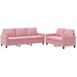  2-dijelni set sofa s jastucima ružičasti baršunasti | Eponuda.com