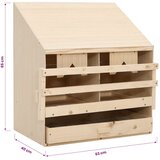  Gnijezdo za kokoši s 2 odjeljka 63x40x65 cm masivna borovina | shoptok.hr