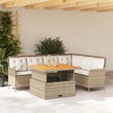  2-dijelni set vrtnih sofa od poliratana s jastucima bež | shoptok.hr