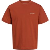Jack & Jones Majica 'JORPAROS EASTER' hrđavo smeđa / bijela | shoptok.hr