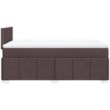  Krevet box spring s madracem tamnosmeđi 120 x 190 cm od tkanine Slike