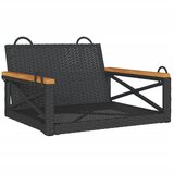  Klupa za ljuljanje crna 63 x 62 x 40 cm od poliratana | shoptok.hr
