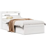 vidaXL Okvir kreveta s uzglavljem bijeli 90 x 190 cm od borovine | shoptok.hr