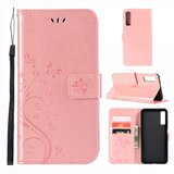 Onasi butterfly preklopna torbica za samsung galaxy A7 2018 A750 - roza Cene