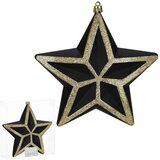  Božićni ukras zvijezda 15 cm zlatna, crna | shoptok.hr