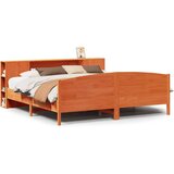  Krevet s regalom za knjige bez madraca 200x200 cm od borovine | shoptok.hr