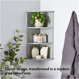 Vonhaus Kotna polica Shrewsbury, 3 delna, siva | Shoptok.si