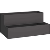  Vrtna saksija Crna 100 x 60 x 45 cm Čelična vrata | shoptok.hr