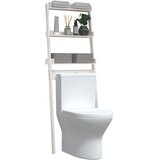  Stalak za kupaonicu bijeli 63,5x32x179 cm od masivne borovine | shoptok.hr