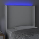  LED uzglavlje bijelo 83x16x118/128 cm od umjetne kože | Eponuda.com