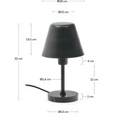 Kave Home Tamno zelena/crna mramorna stolna lampa s metalnim sjenilom (visina 32 cm) Calina – | shoptok.hr