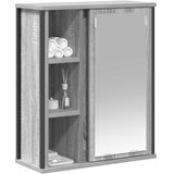  Kupaonski zidni ormarić s ogledalom sivi sonoma 50x21x60 cm | shoptok.hr