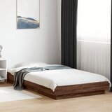Furnova Posteljni okvir z LED lučkami rjavi hrast 90x190 cm inž. les, (21934309) Cene