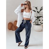 DStreet Spodnie damskie casualowe wide leg BOHO DAY granatowe | Shoptok.si